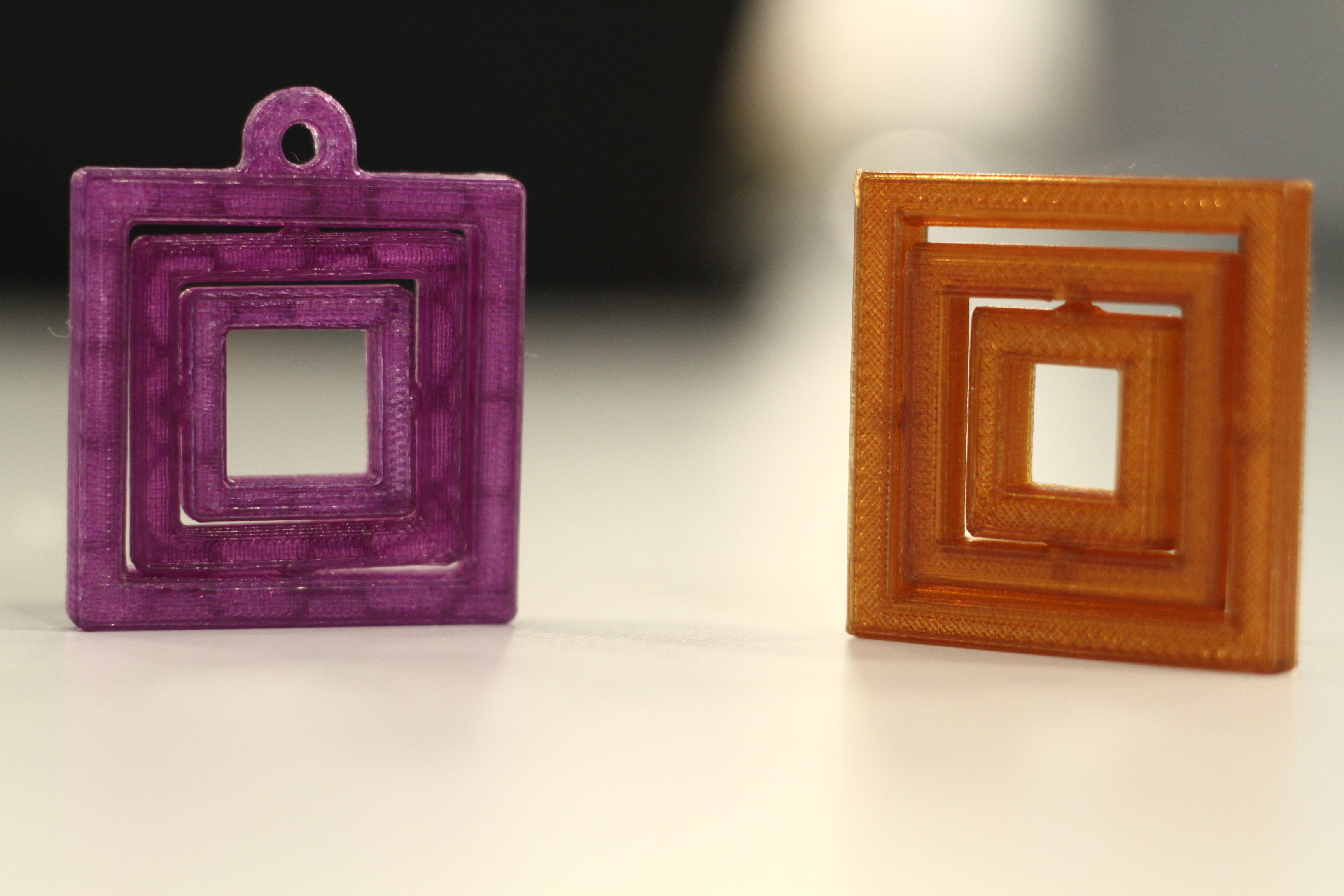 Square Rotating Gimbal pendant
