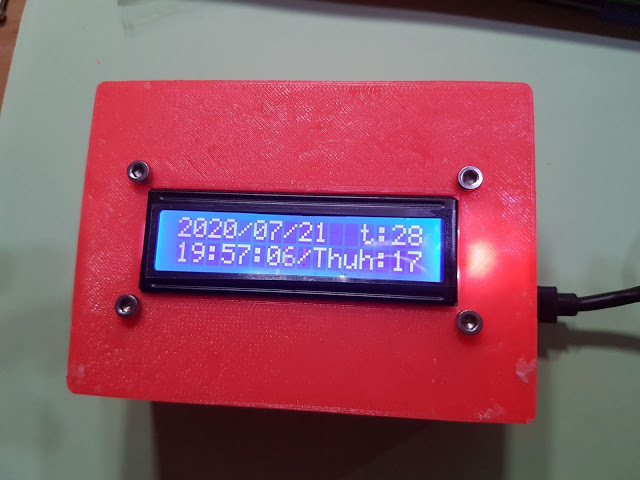 wifi clock (WeMos D1 mini +LCD1602+dht11+3d printing box)