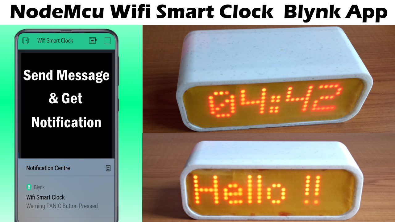 Wifi Clock Case Led Matrix 3D Printed