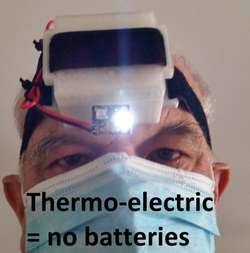 Thermo-electric Headlamp (Peltier, Seebeck)