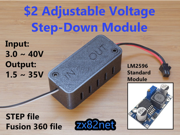 Adjustable Voltage Step Down Box Output 1.535V Lm2596