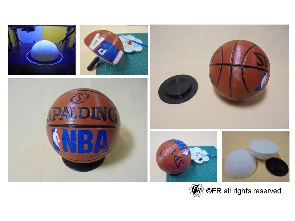 NBA spalding basketball + ball base/NBA斯伯丁籃球+球架