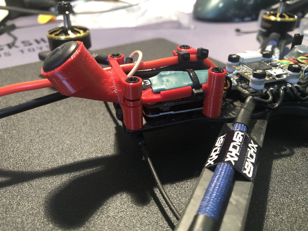 XHover Stingy V2 frame Antenna and RX mount
