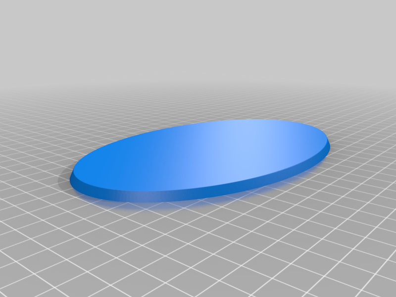 Plain Oval MagBase (3mm thick magnets)