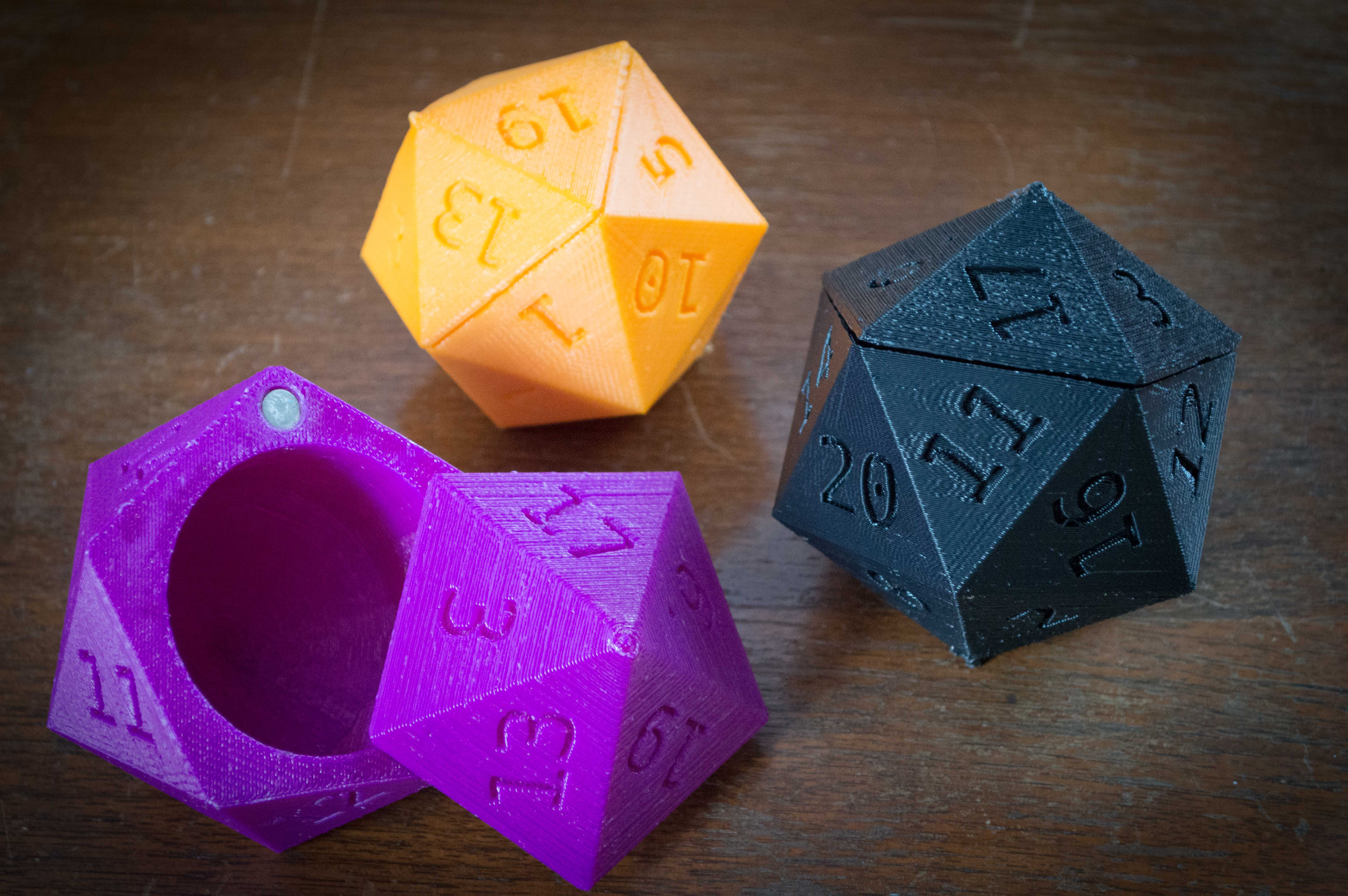 Die of Holding! New and Improved d20 Swivel Top Magnetic Latch