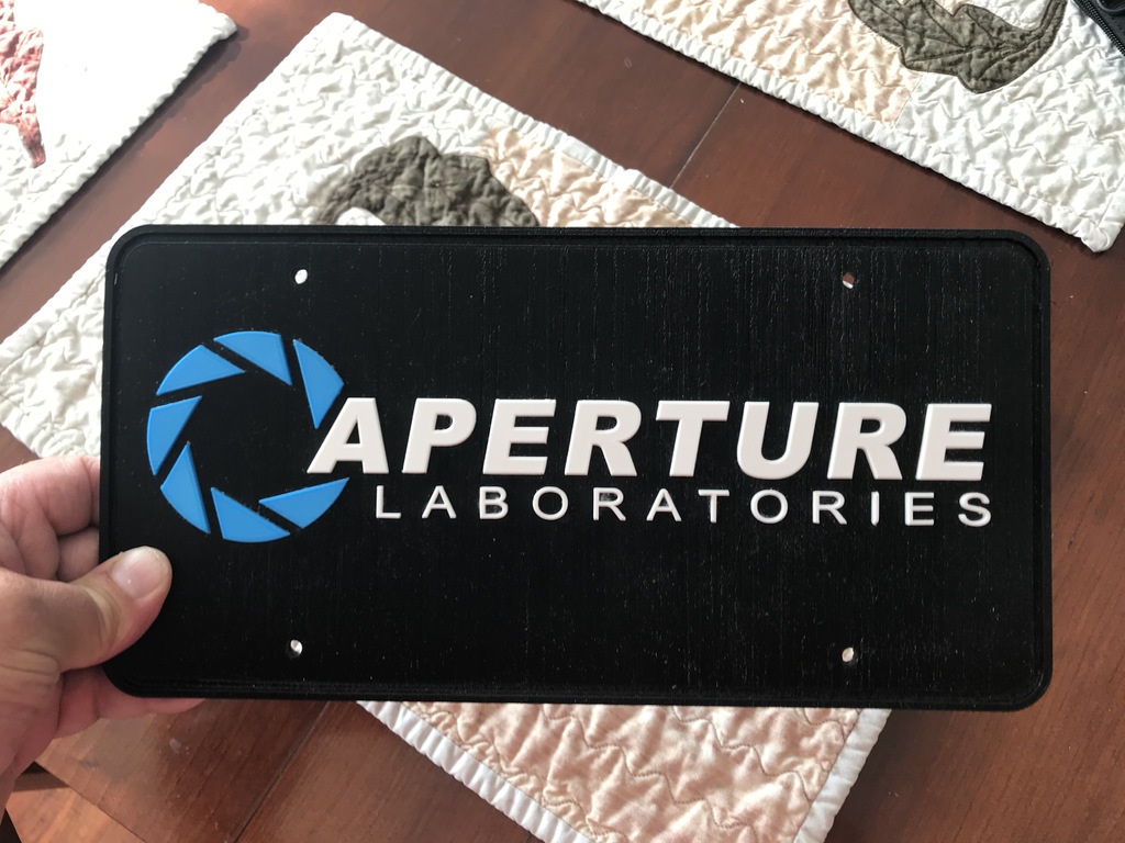 Aperture Labs License Plate