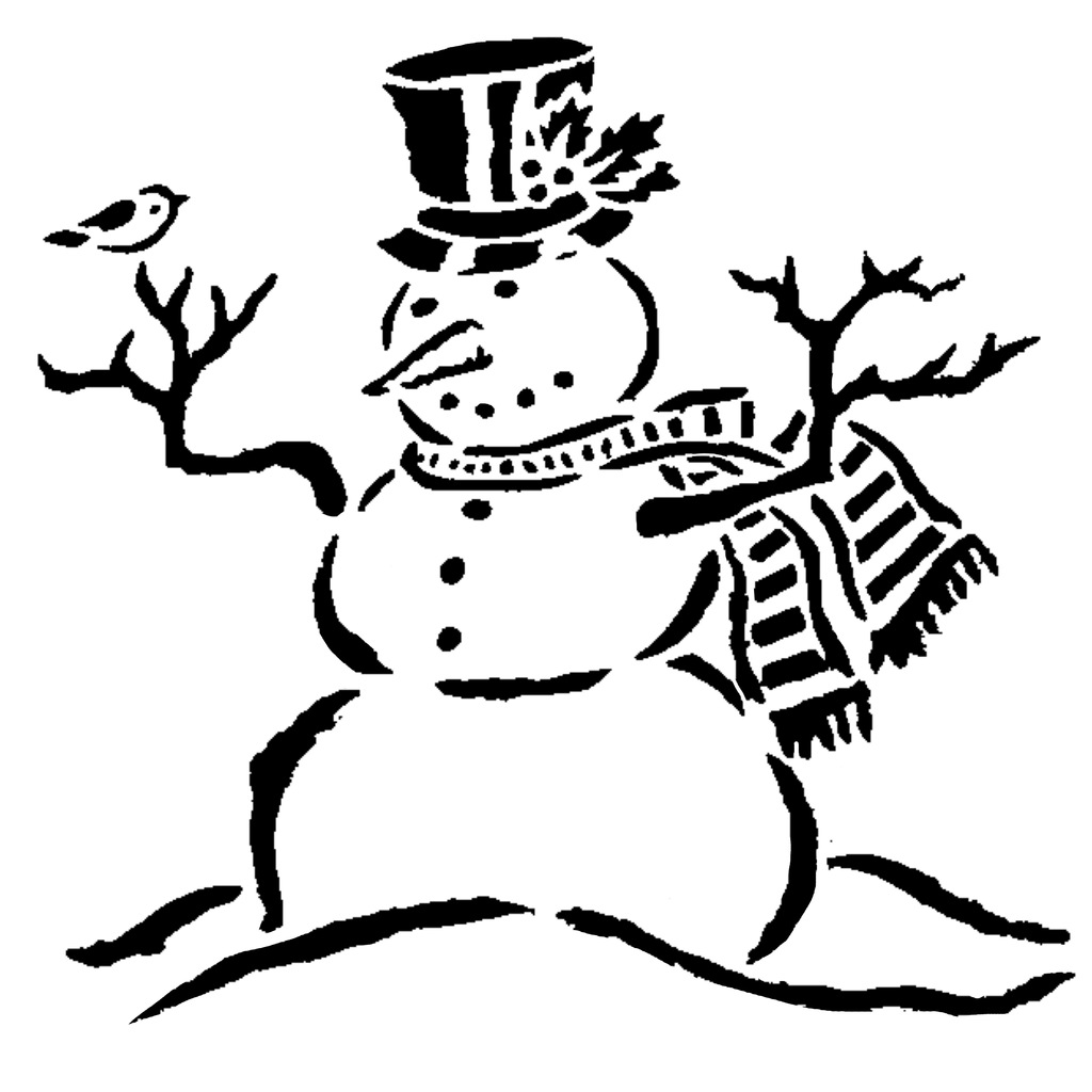 Snowman stencil