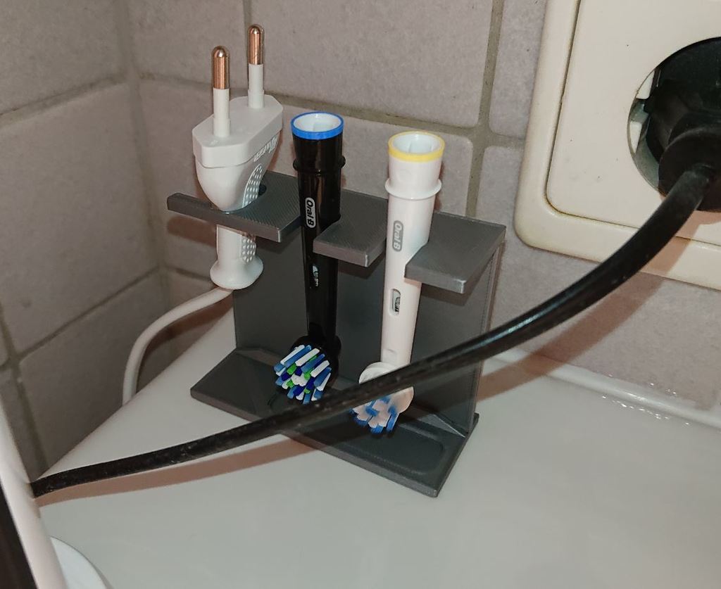 Electric Toothbrush Head and Power Cord Holder (for 2 or 4 perople / standing or hanging)
