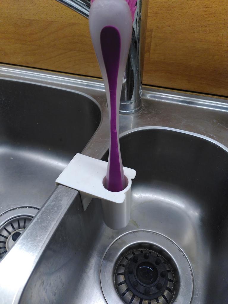 Kitchen scrub brush holder