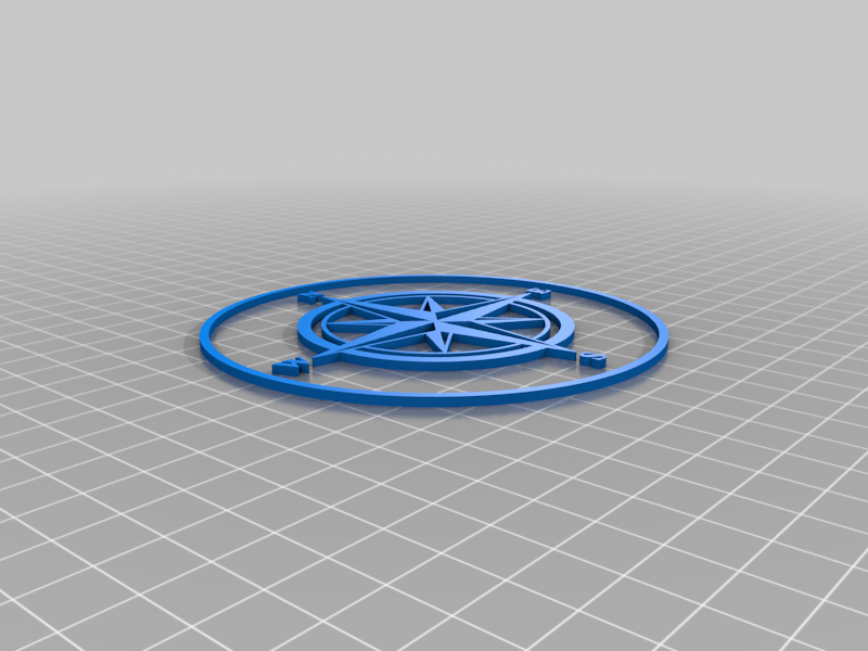 Compass Rose - 2 part coaster
