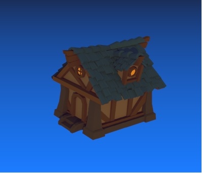low poly house