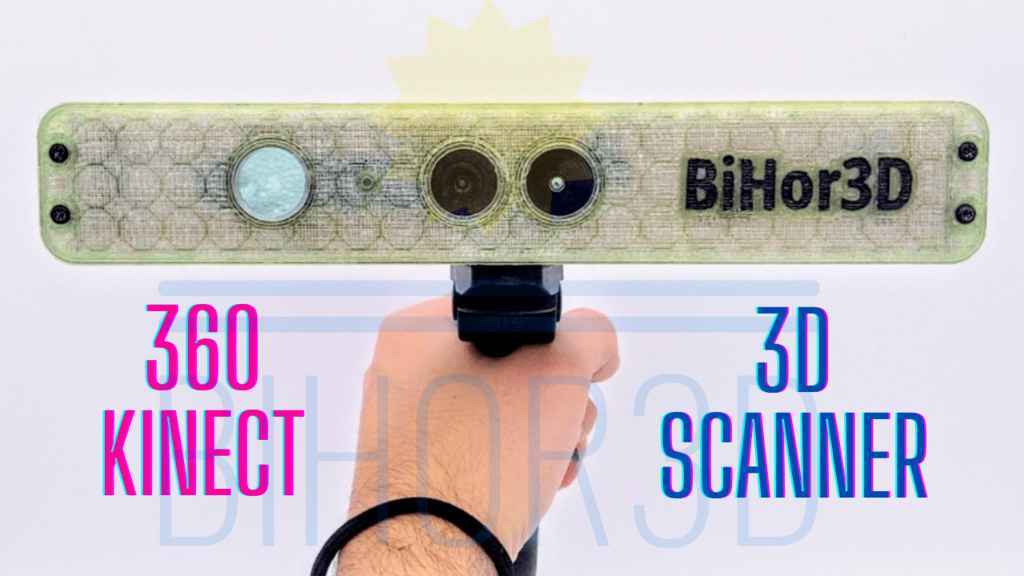 3D printed 3D scanner BiHor3D 360 Kinect Xbox