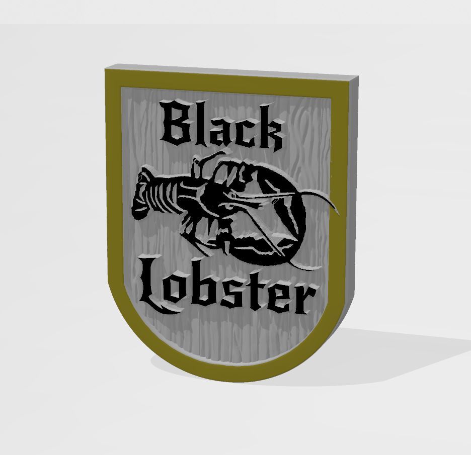 Black Lobster Pub /  Tavern / Inn Sign - Fighting Fantasy