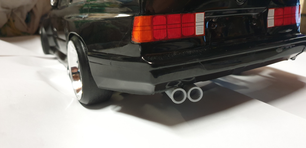 Auspuff mit verschiedenen Endrohren verstellbar Tamiya TT01 TT 01 e 1:10 Auspuff Drift RC Car Tuning Universal