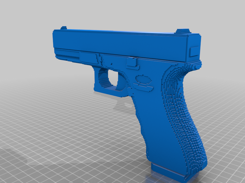(3D Slash) Glock_22_whole_gun_BLANK