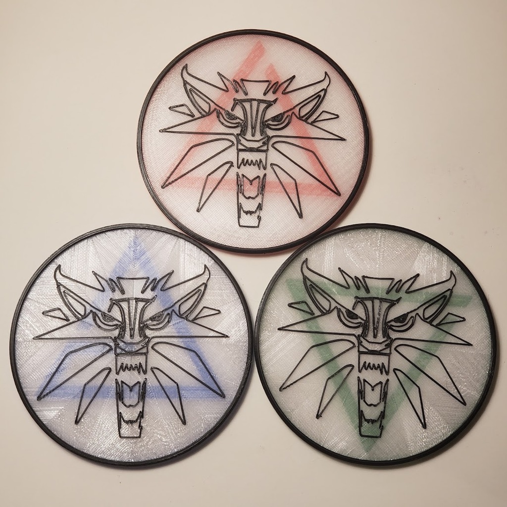Witcher sign coasters