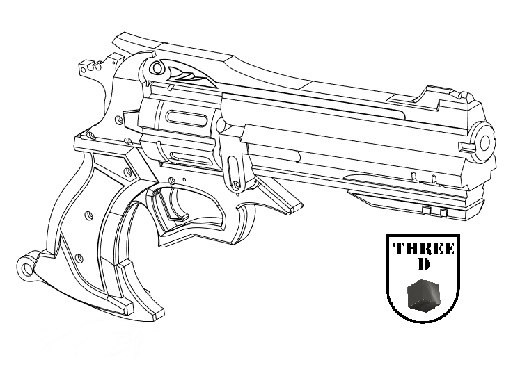 Futuristic western revolver