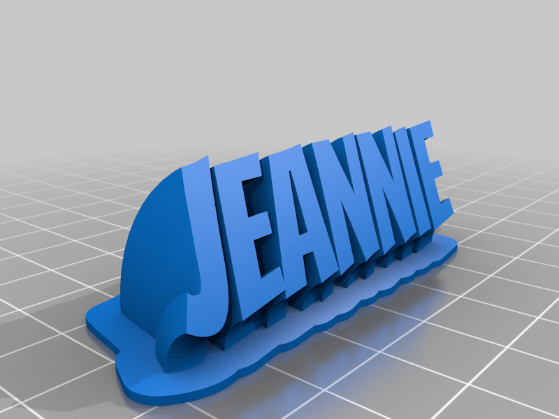 Jeannie Name Plate