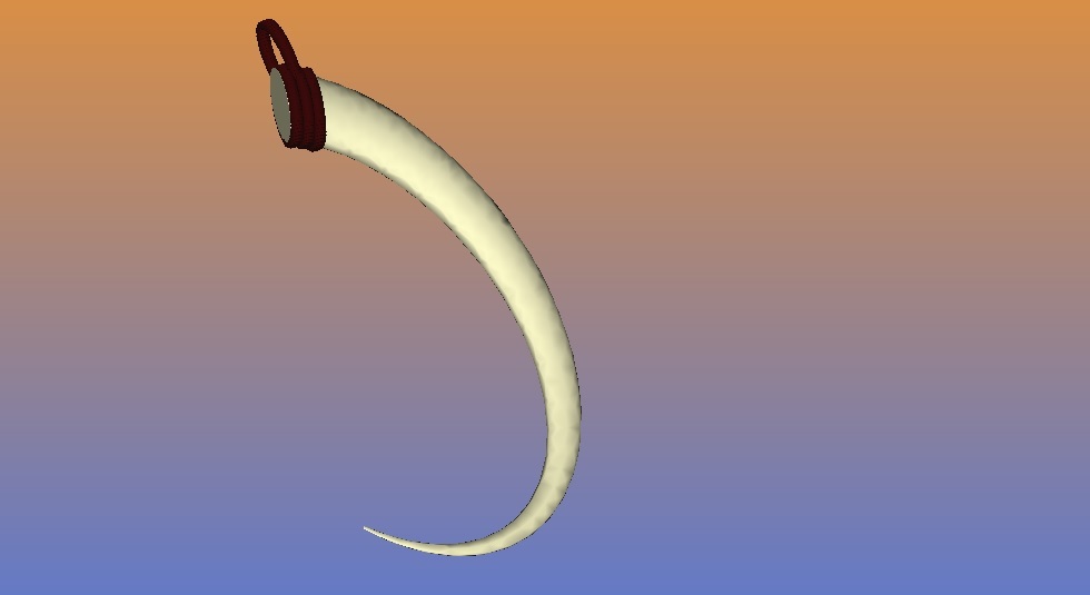Mammoth tusk pendant
