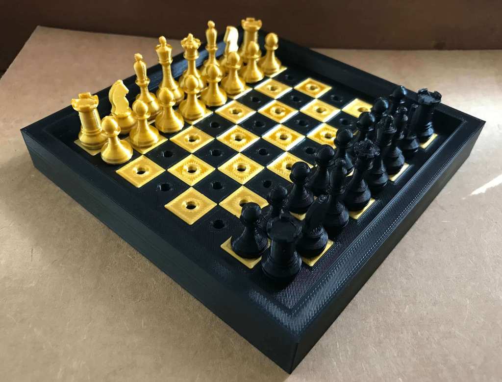 Mini "Peg" Chess Set