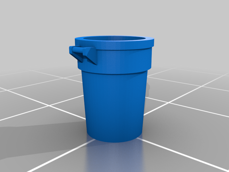 HO Scale 32 Gallon Garbage Can and lid