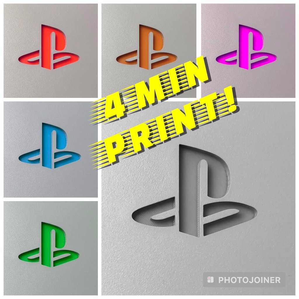 PlayStation PS5 Logo Insert - Quick 4 min print!