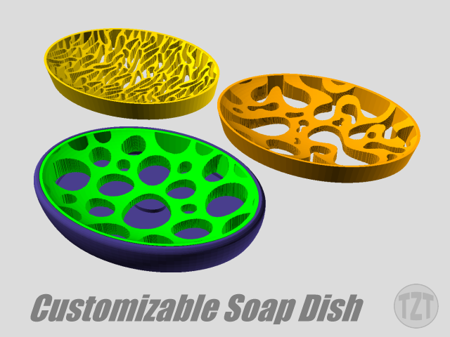 Customizable Soap Dish with Decorative Inserts