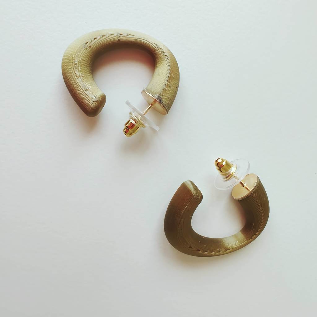 Amorphous Hoop Earrings