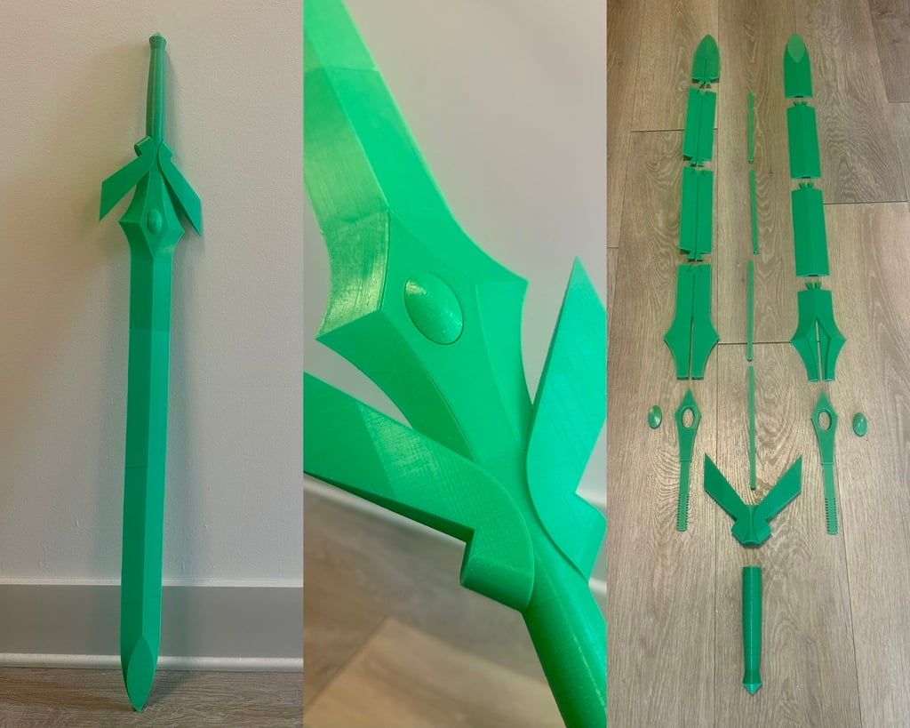 She-Ra Sword of Protection (No glue, assembles smooth! Doesn't have to be green, but mine is)