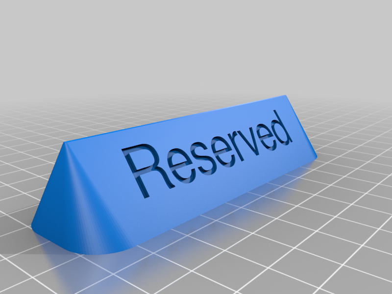 Reserved table sign
