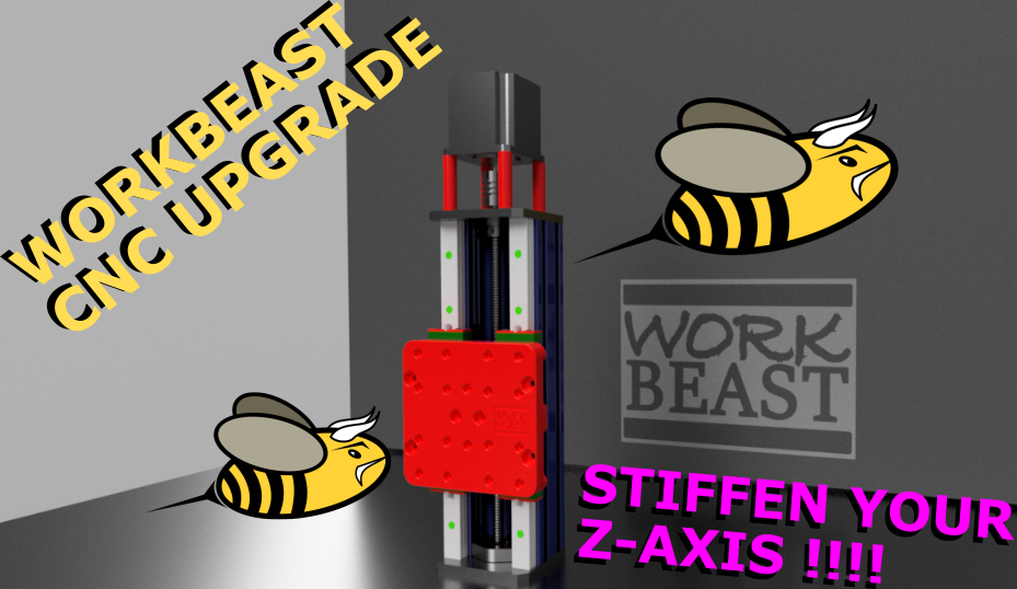 Workbee CNC Z-Axis upgrade Workbeast CNC Mod *MGN15H*