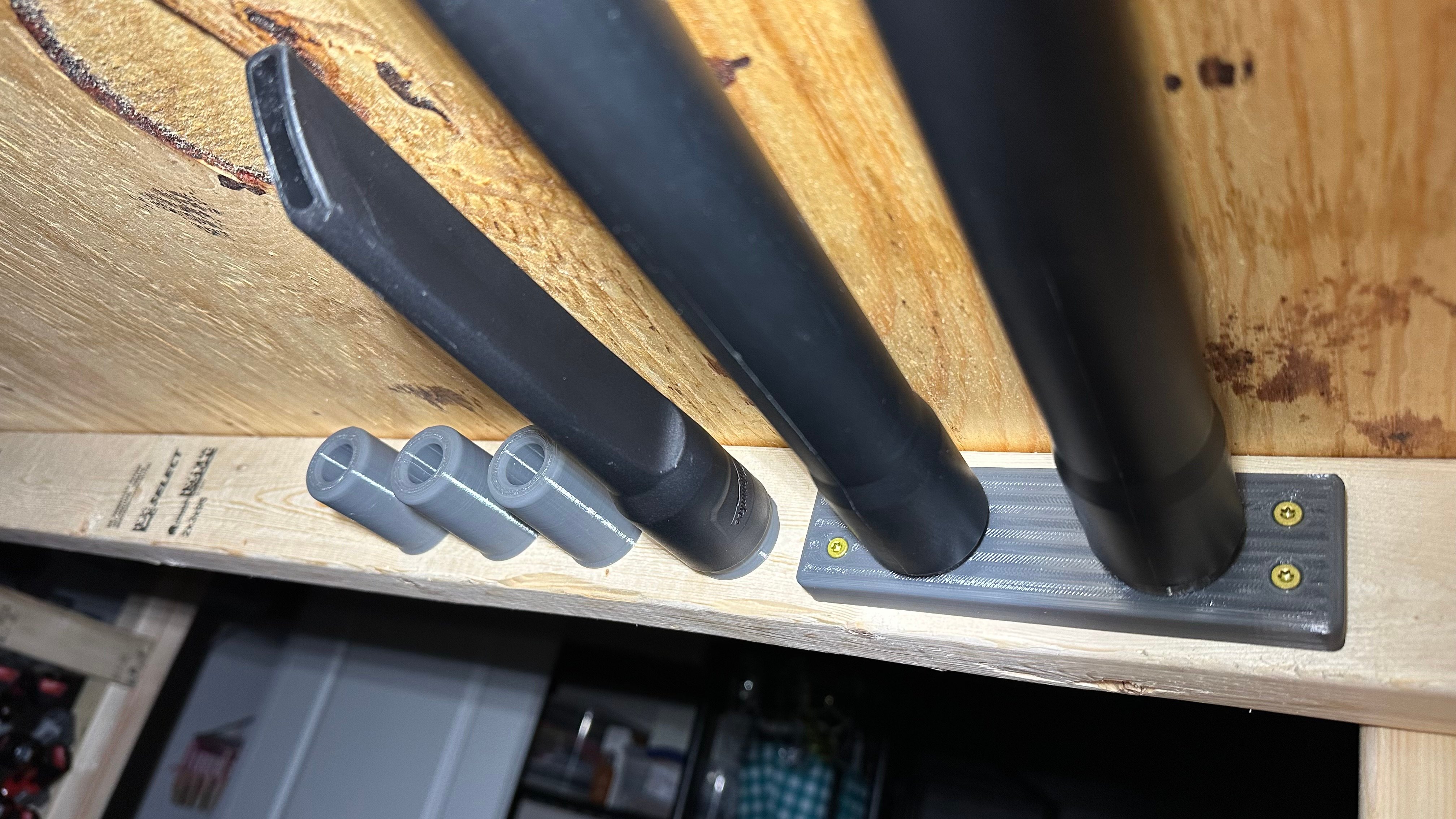 Vacuum Tube and Nozzle Undershelf Brackets | Vacuum Hose, Accessory Storage
