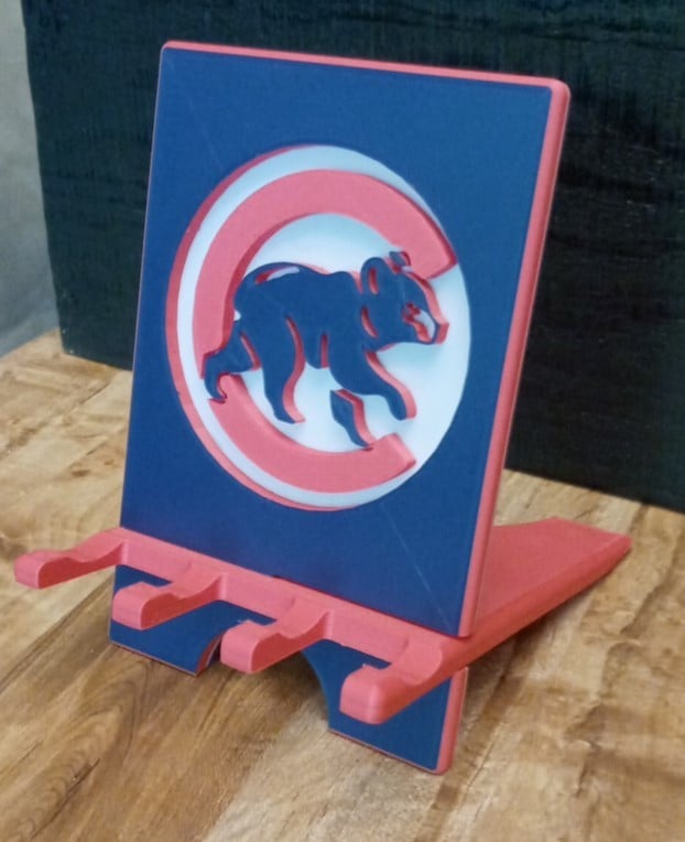 Chicago Cubs phone stand (customizable)