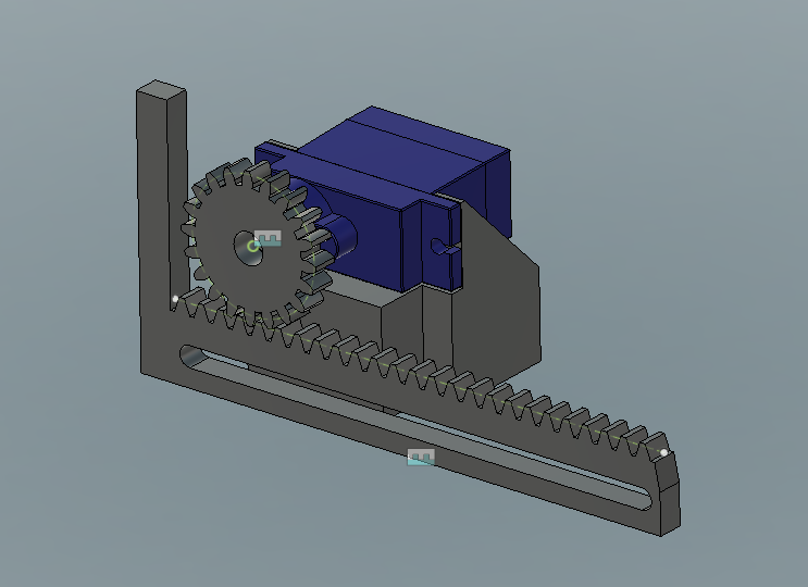Rack and Pinion for SG90 Servo - Door Opening Terrain