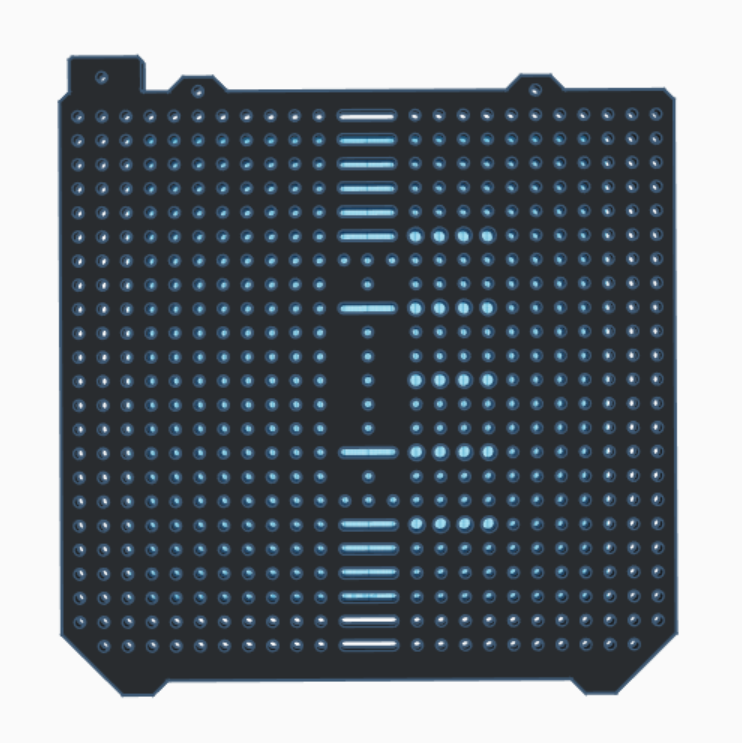 Prusa i3 M52 universal plate 254x264x6 mm (stl file). V-Slot 2020, 2040, 4040, 2060, 2080 (Model: AV-8)