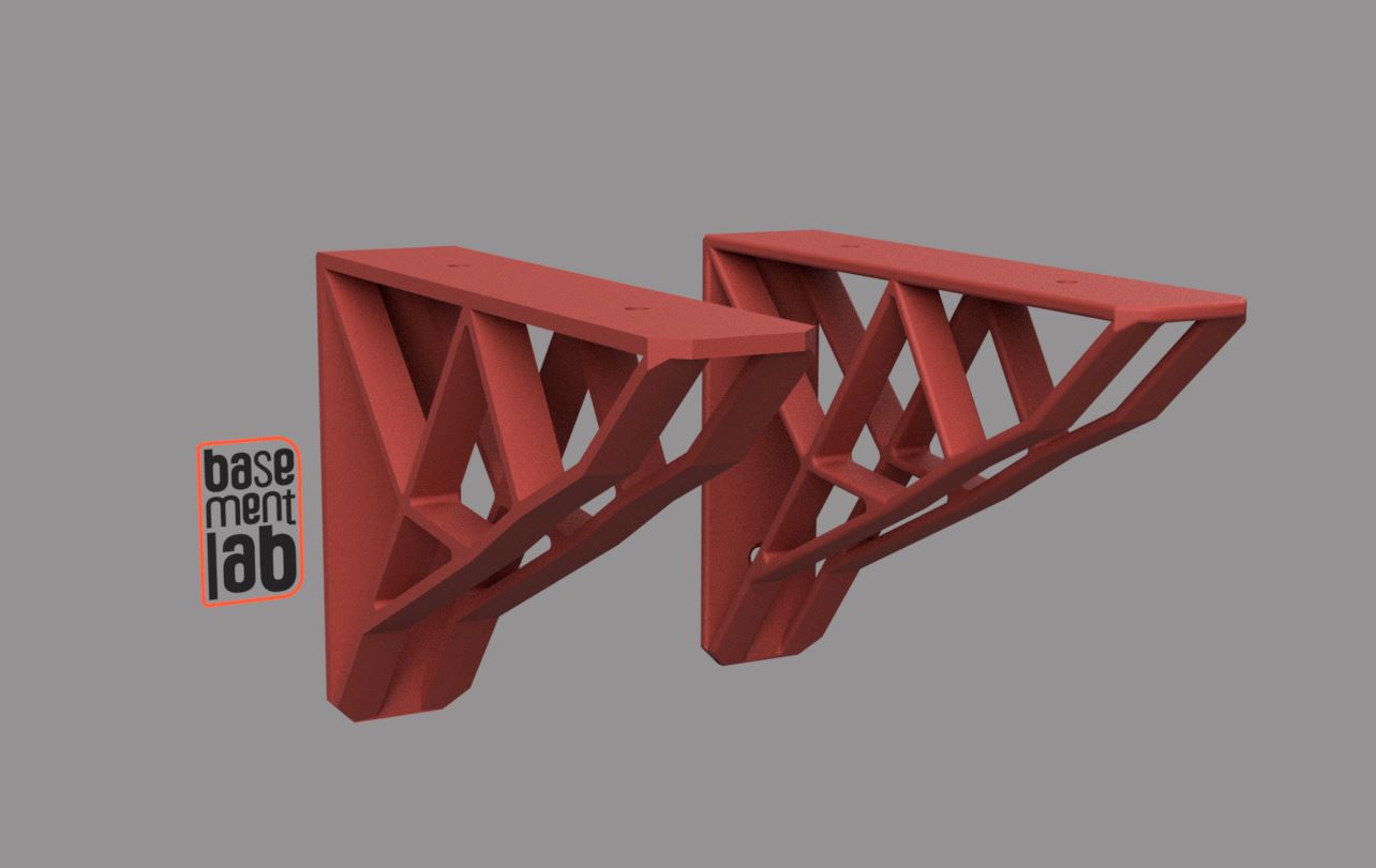 Geometric Shelf Bracket 2 150x100mm - Reggimensola