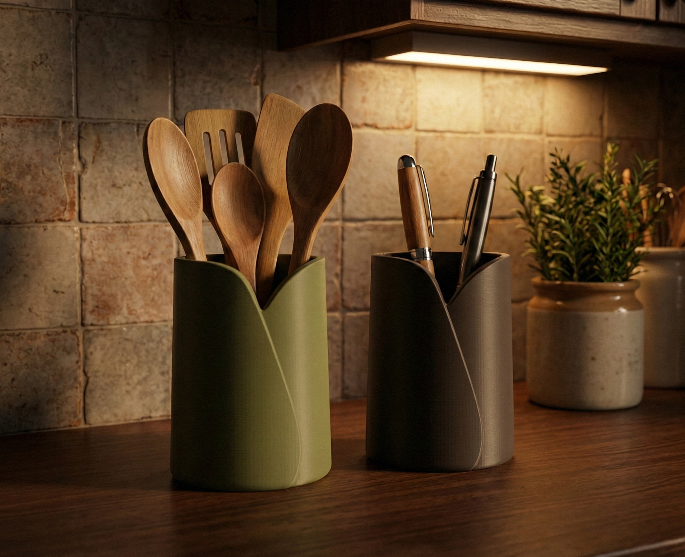 Kitchen Organizer & Pen Holder - Modern Decor