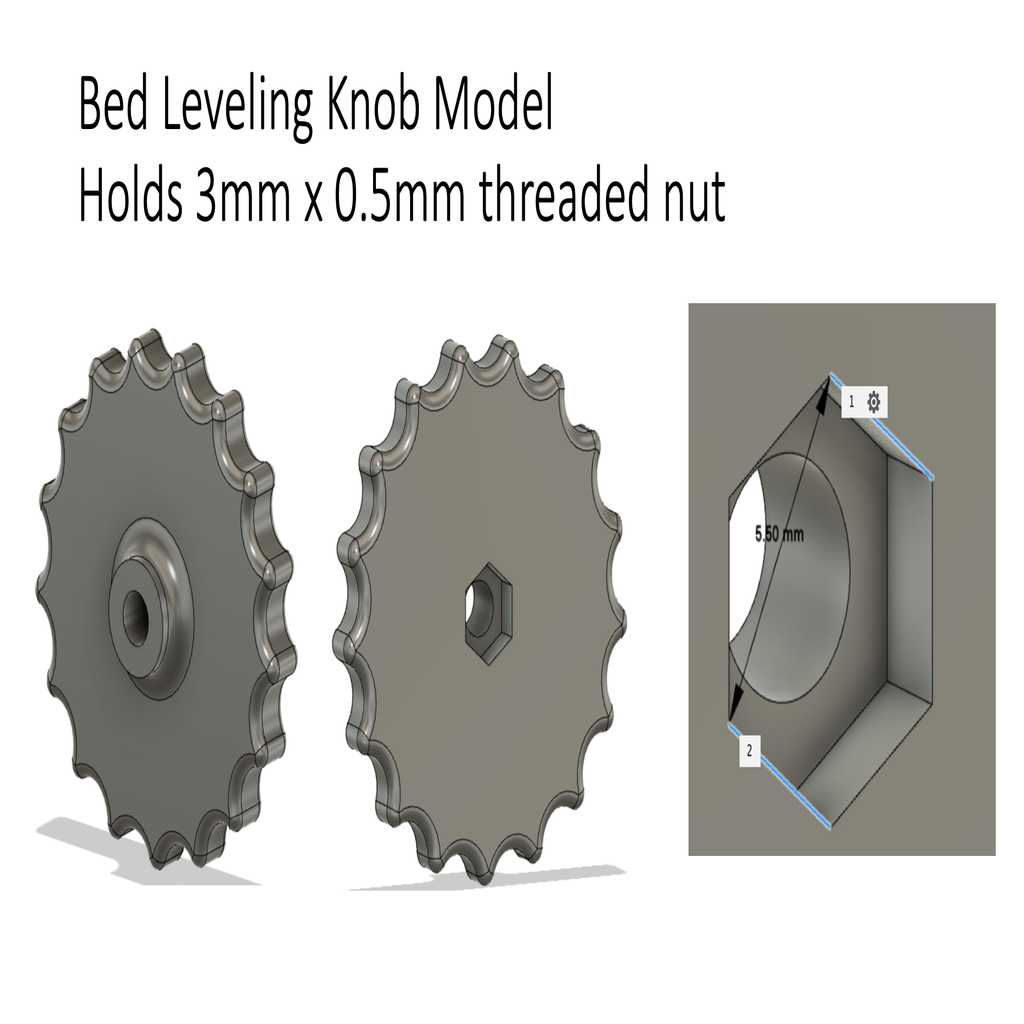 M3 Thumbwheel - Adjustment Knob: QiDi X-One