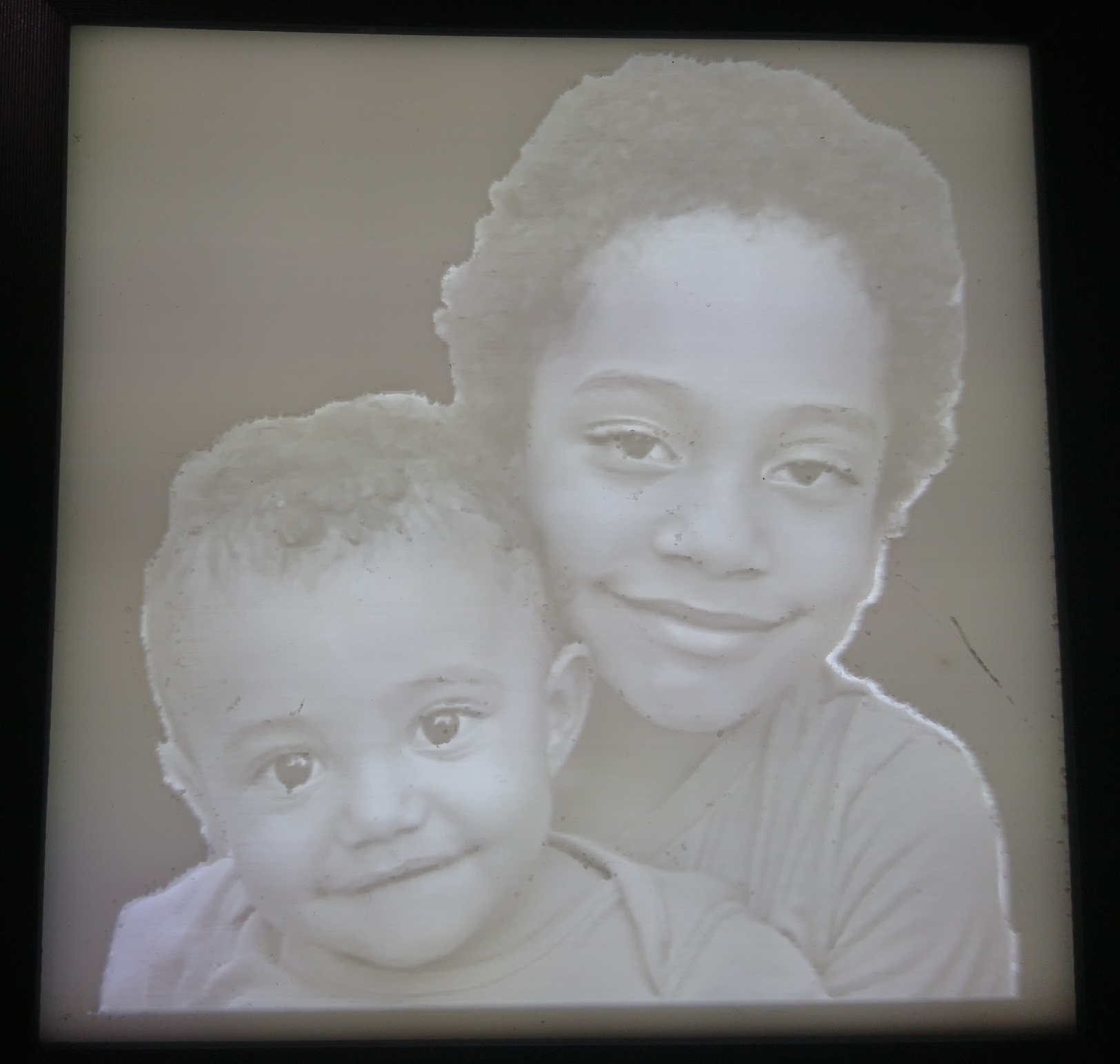 Lithophane Bevelled LED Lighted Frame