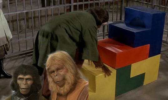Original planet of the apes brickpuzzle - stairs