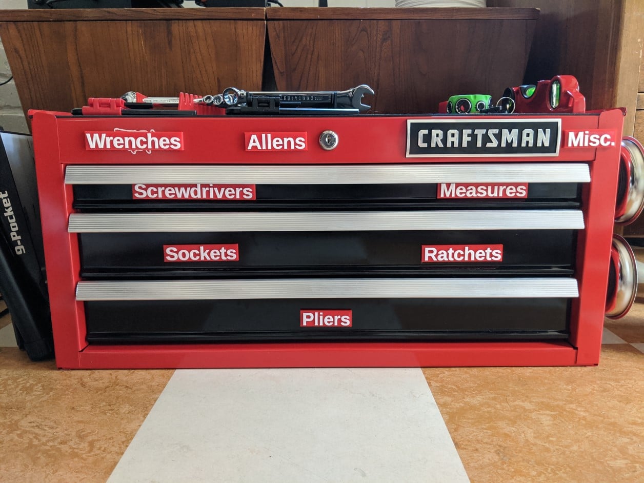 Customizable Toolbox Labels w/ Embedded Magnet