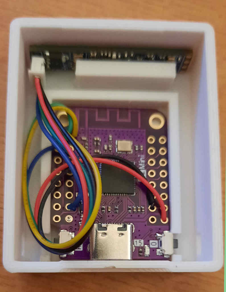Esp32S2 mini with LD2410 radar motion/presence sensor, container and snap lid