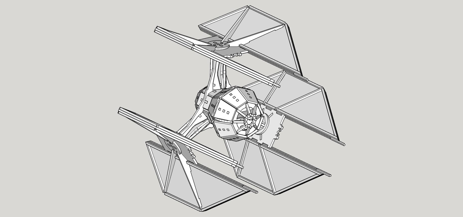 TIE Defender Laser Cut
