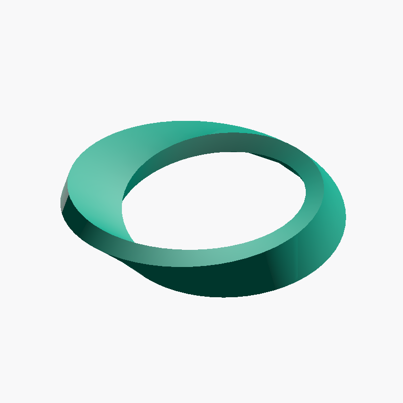 Parametric Möbius Strip Generator (STEP, Customizable, CNC & 3D Printing)