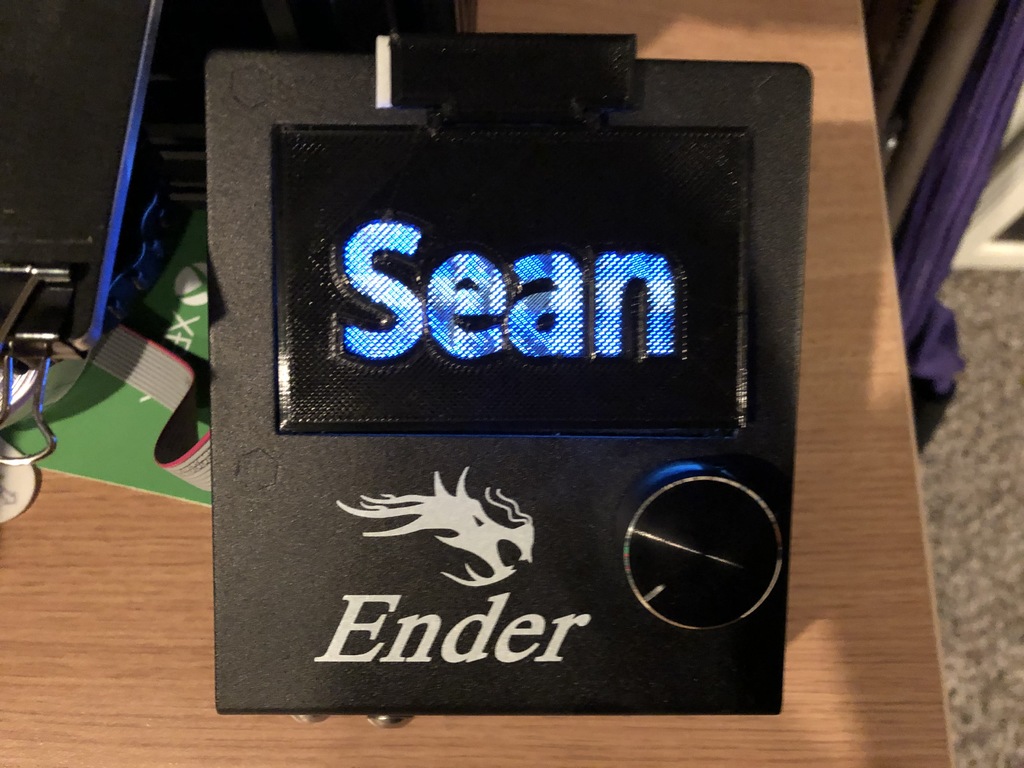 Ender-3 Pro Screen Cover w/ Hinge (Single Print, No Assembly)