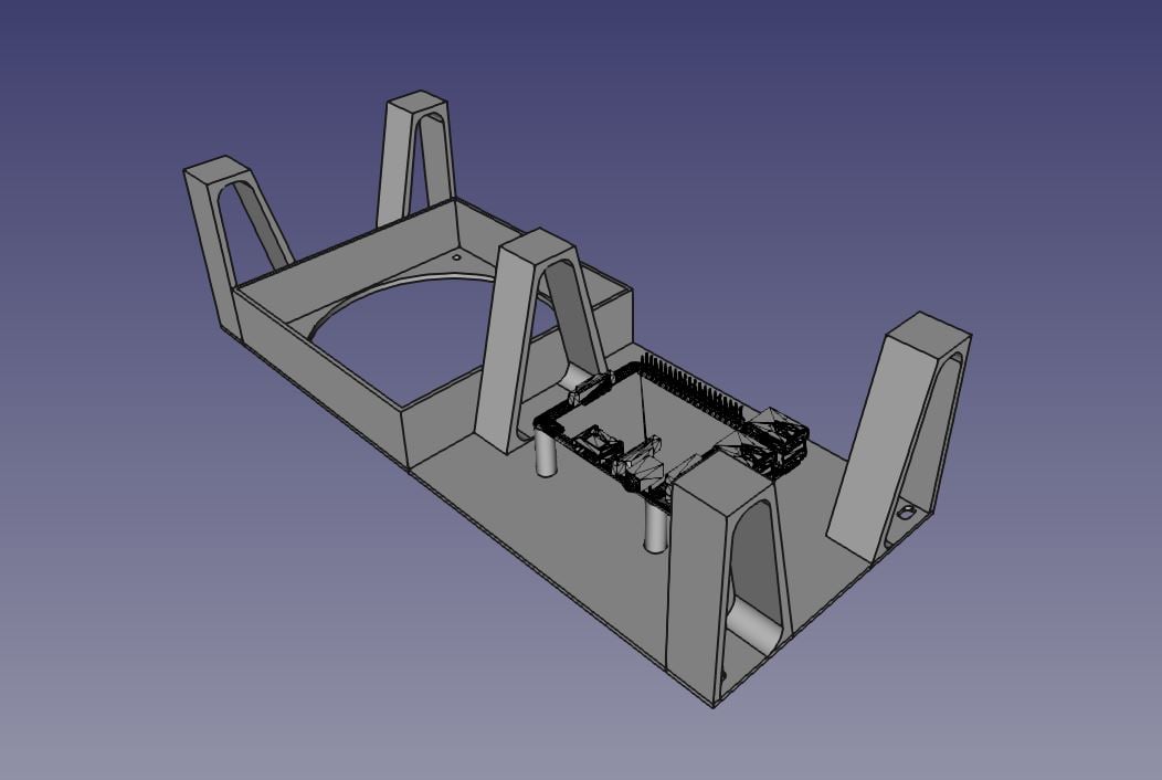 Creality CR10(s) - Base plate upgrade with 120mm fan and raspberry Pi