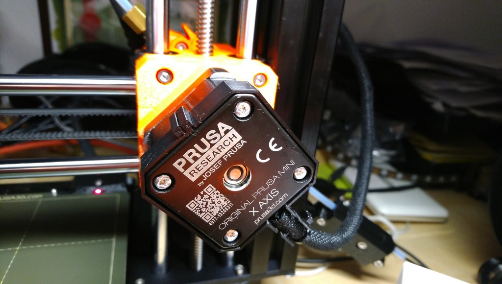 Prusa Mini X Axis cable strain relief with latch
