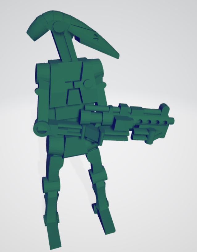 clone strike b1 battle droid mono pose miniature
