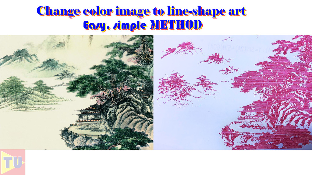 Change color image to line-shape art