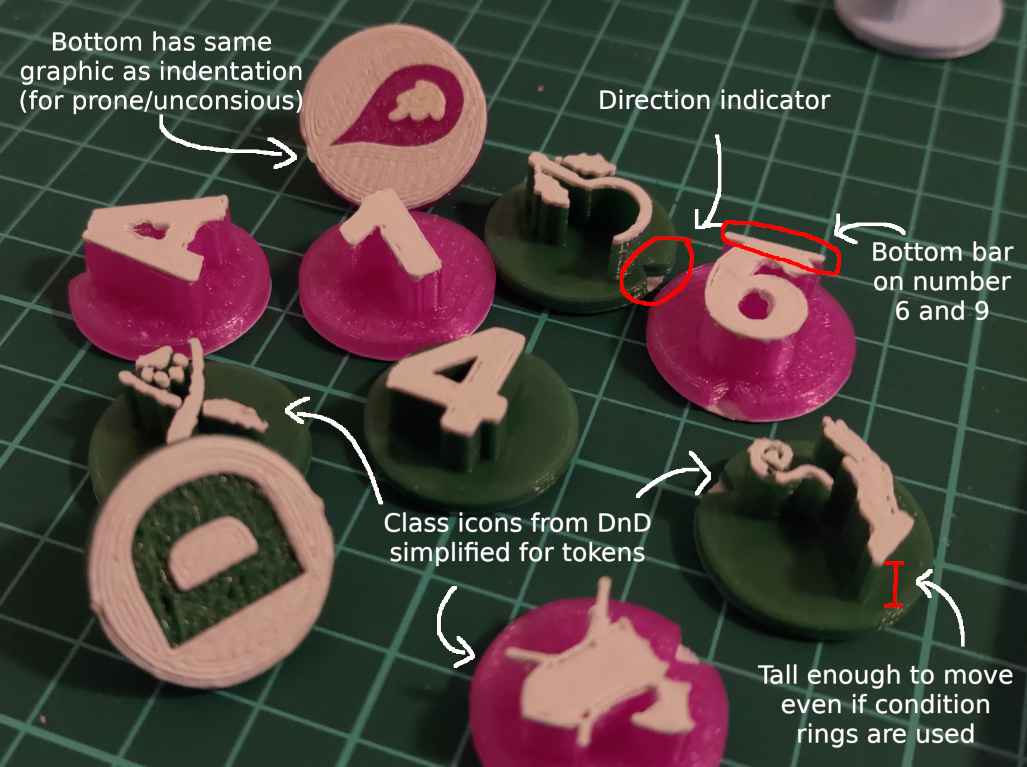 DnD class tokens 25mm